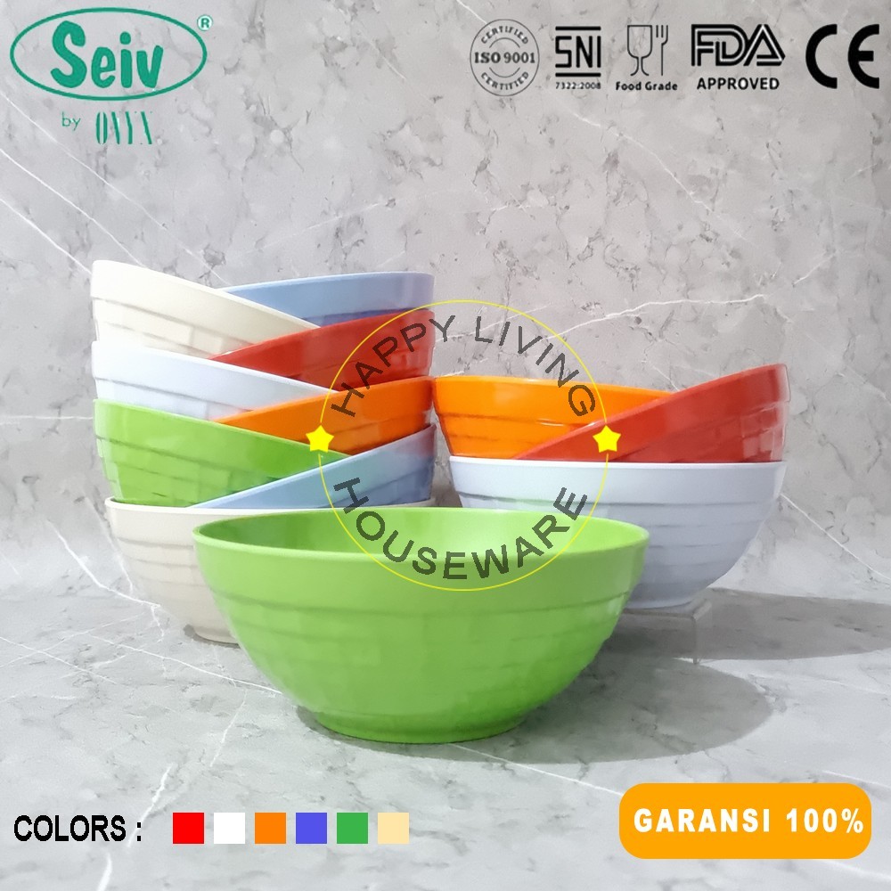 SEIV Dinner Bowl Round 6,5in Ratana Series Melamin Mangkok Makan Mangkuk Sedang Melamine 17cm