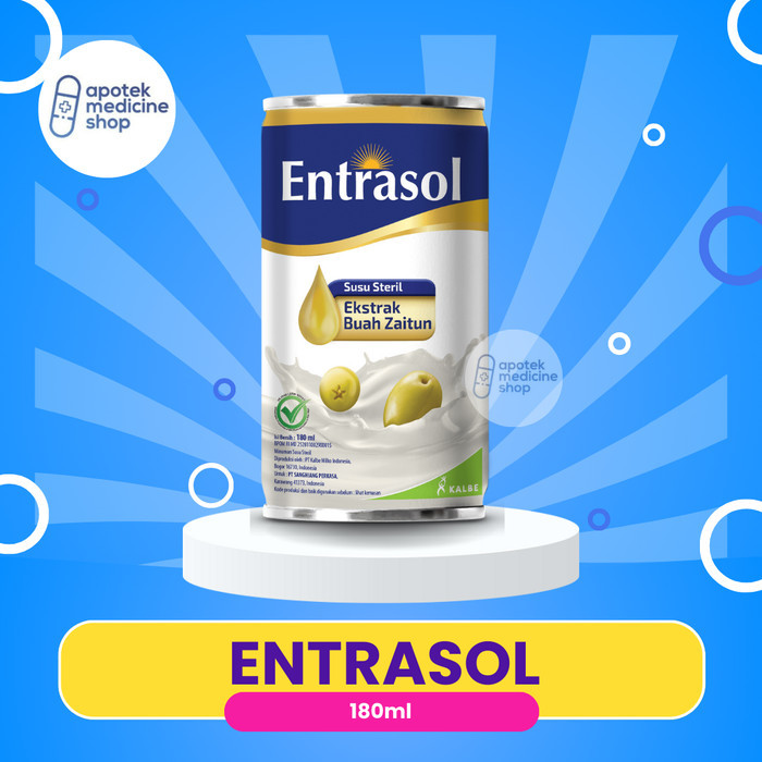 

Entrasol Can Susu Steril 180ml Kaleng Dengan Extrak Buah Zaitun