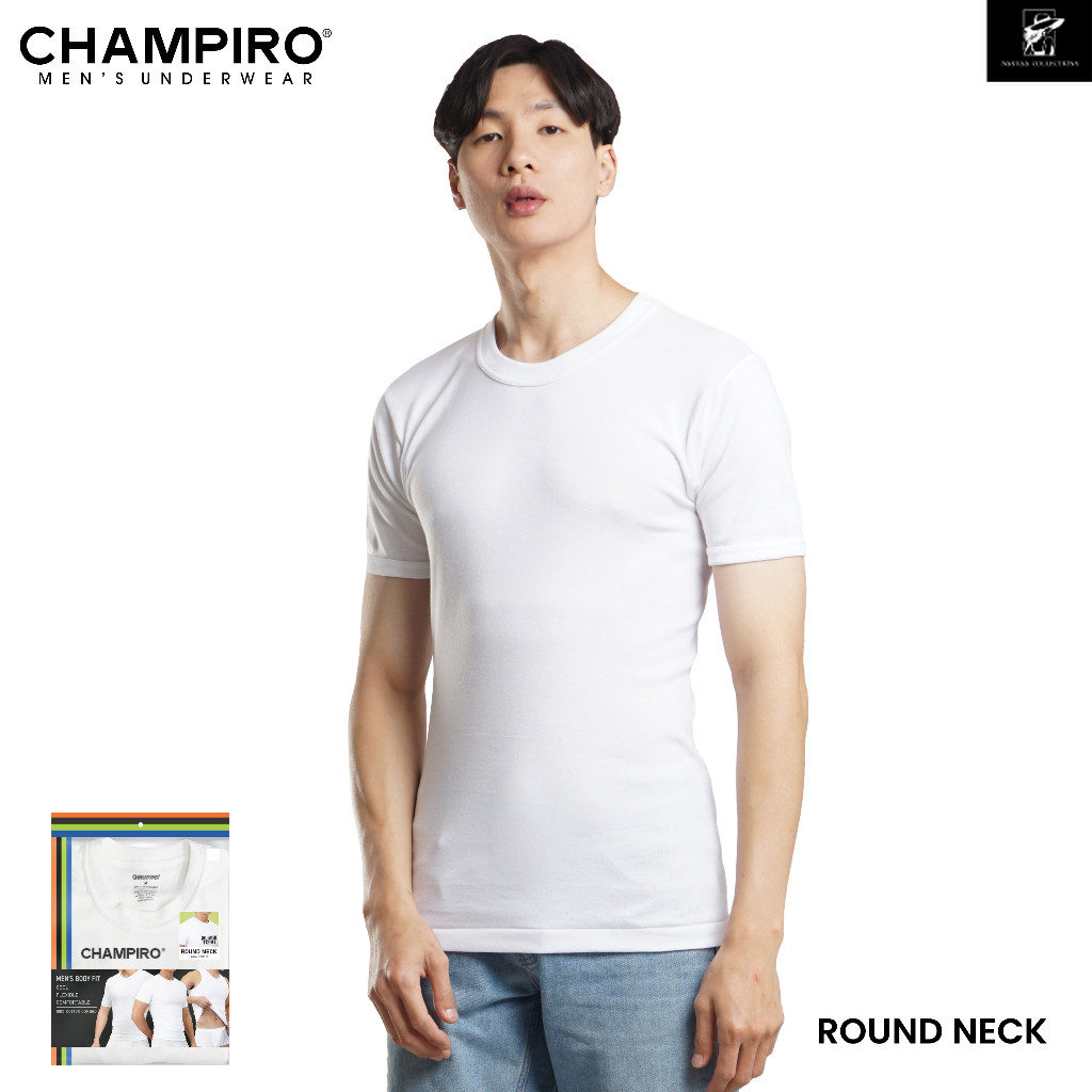 Champiro | Man Tshirt Round Neck C3133W Putih
