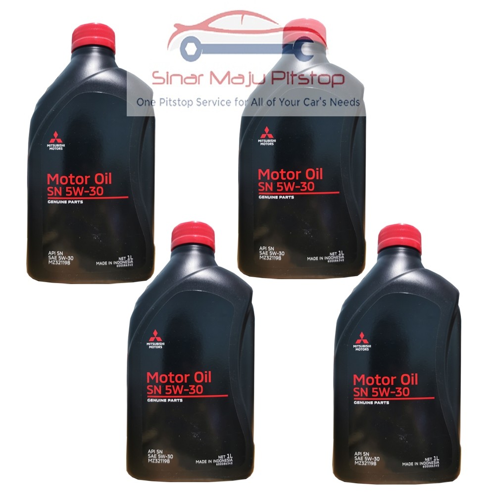 Mitsubishi Motors Genuine Oil 5W-30 SN - Pelumas Oli Mesin Mobil Bensin 4 Liter - 100% Original
