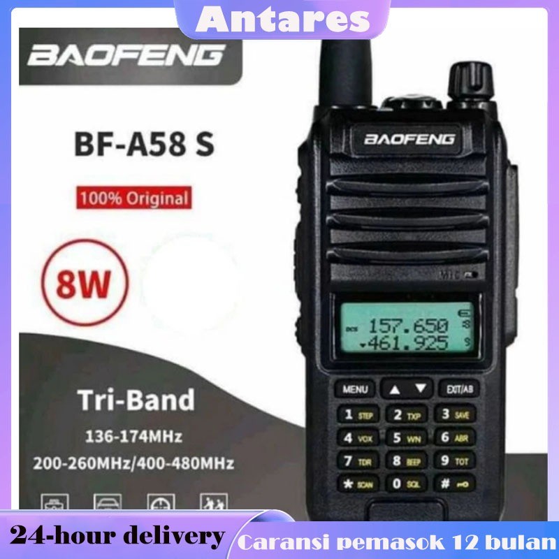 HT Baofeng A58 S TRI BAND, BF-A58 S A 58S BF A58S TRIPLE VHF UHF 8 W Watt TRIBAND next UV 5R 82 MURA
