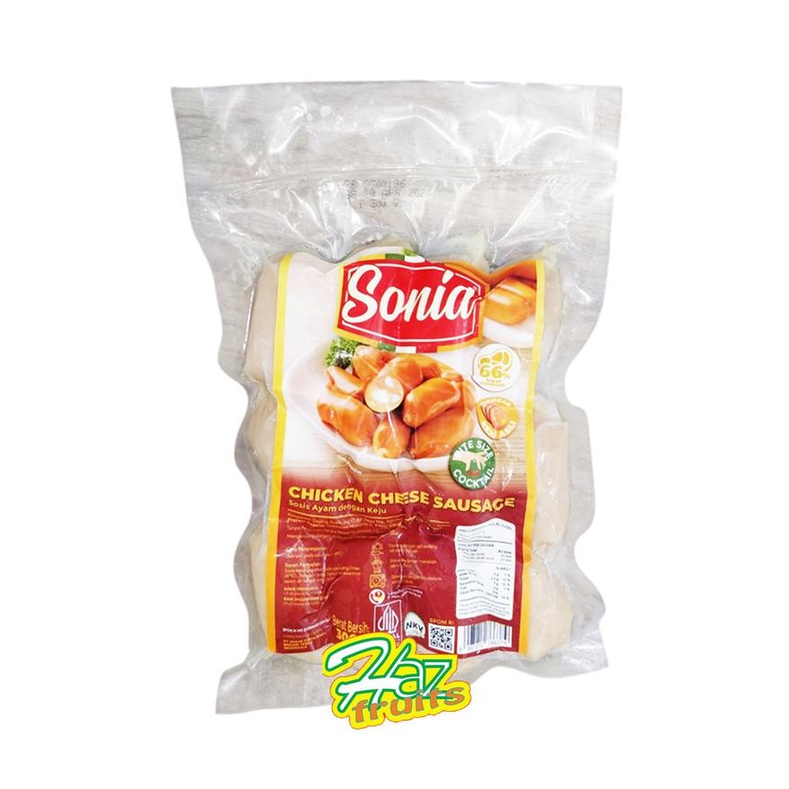 

Sonia Chicken Cheese Sausage / Sosis Keju Sonia / Sosis Keju Cocktail - 300 Gram