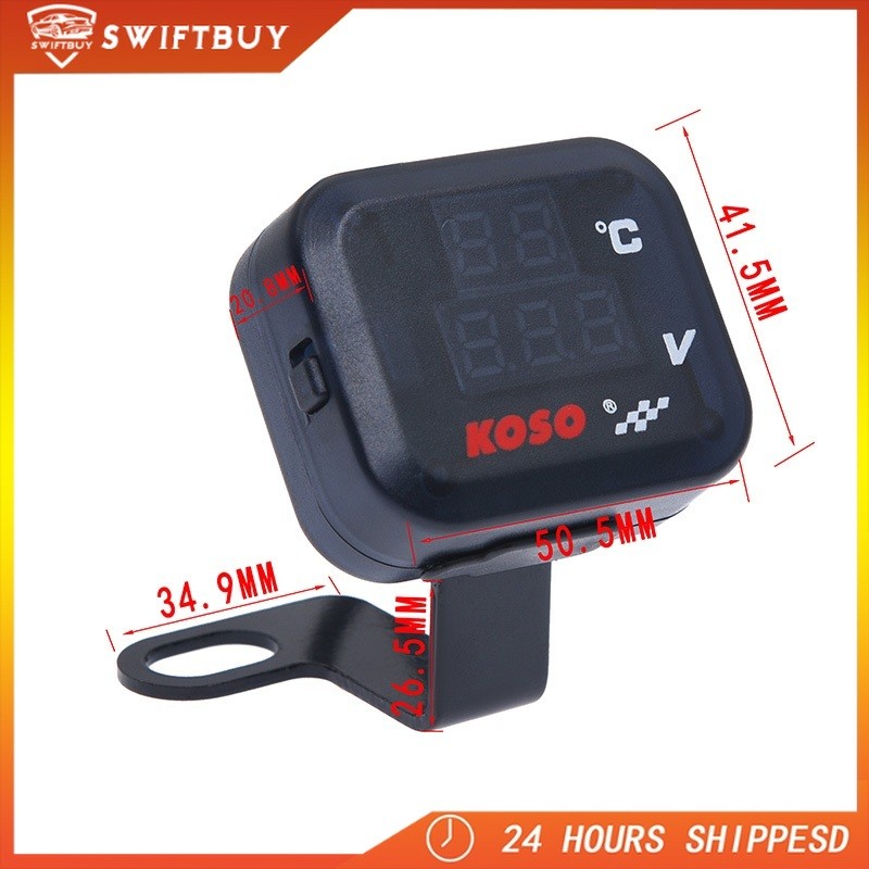 RB Volt Meter Koso 3 in 1/Voltmeter 3 in 1 Koso Usb Anti Air Original/Voltmeter 3In1 Charger USB 2A