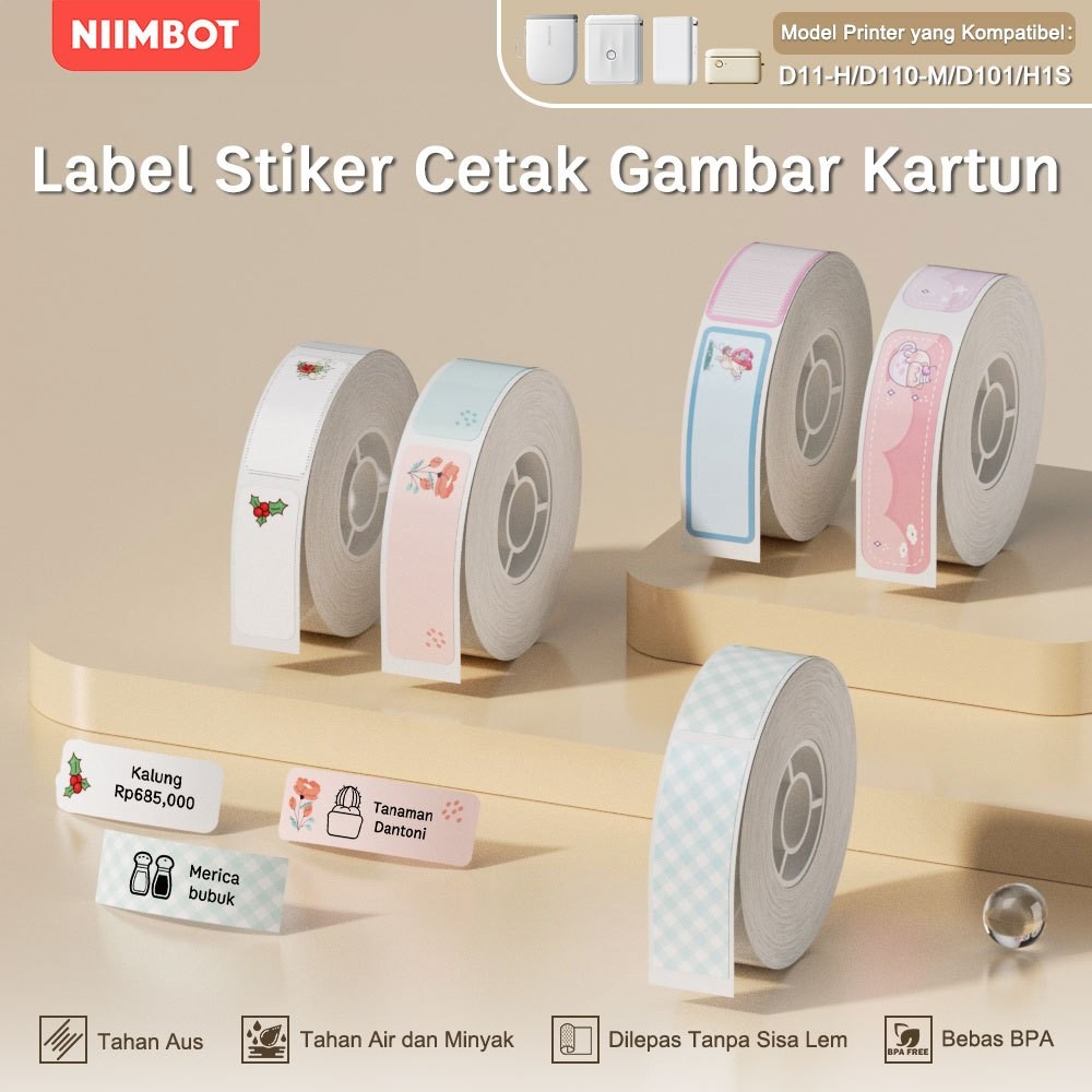 

NIIMBOT D11/D110/D101 Stiker Label Pola Kartun Lucu, Stiker Label Klasifikasi Nama Rumah Tangga
