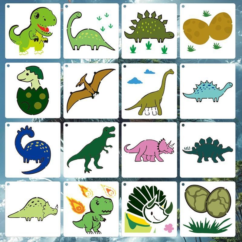 

GARDESHOP.ID Stensil Menggambar Anak 13x13cm Dinosaurus | Alat Menggambar | DIY Anak | Belajar Menggambar & Melukis | Mainan Edukatif
