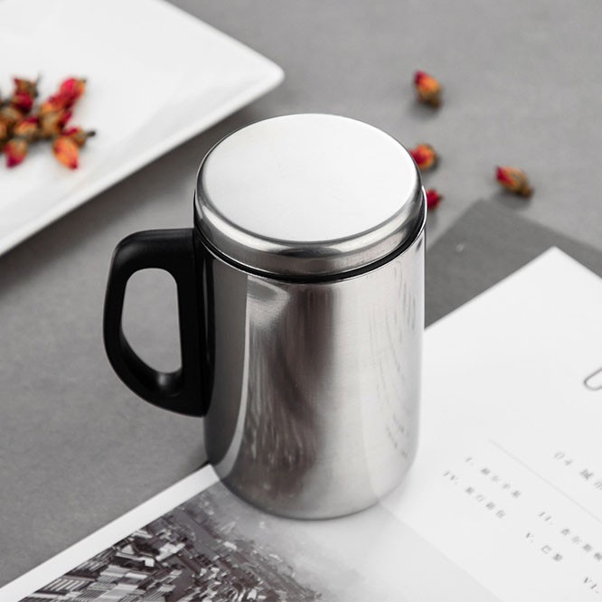 Termos Mug Stainless Steel 500 Ml Tahan Panas & Dingin Desain Elegan Cangkir Gelas Panas Dingin