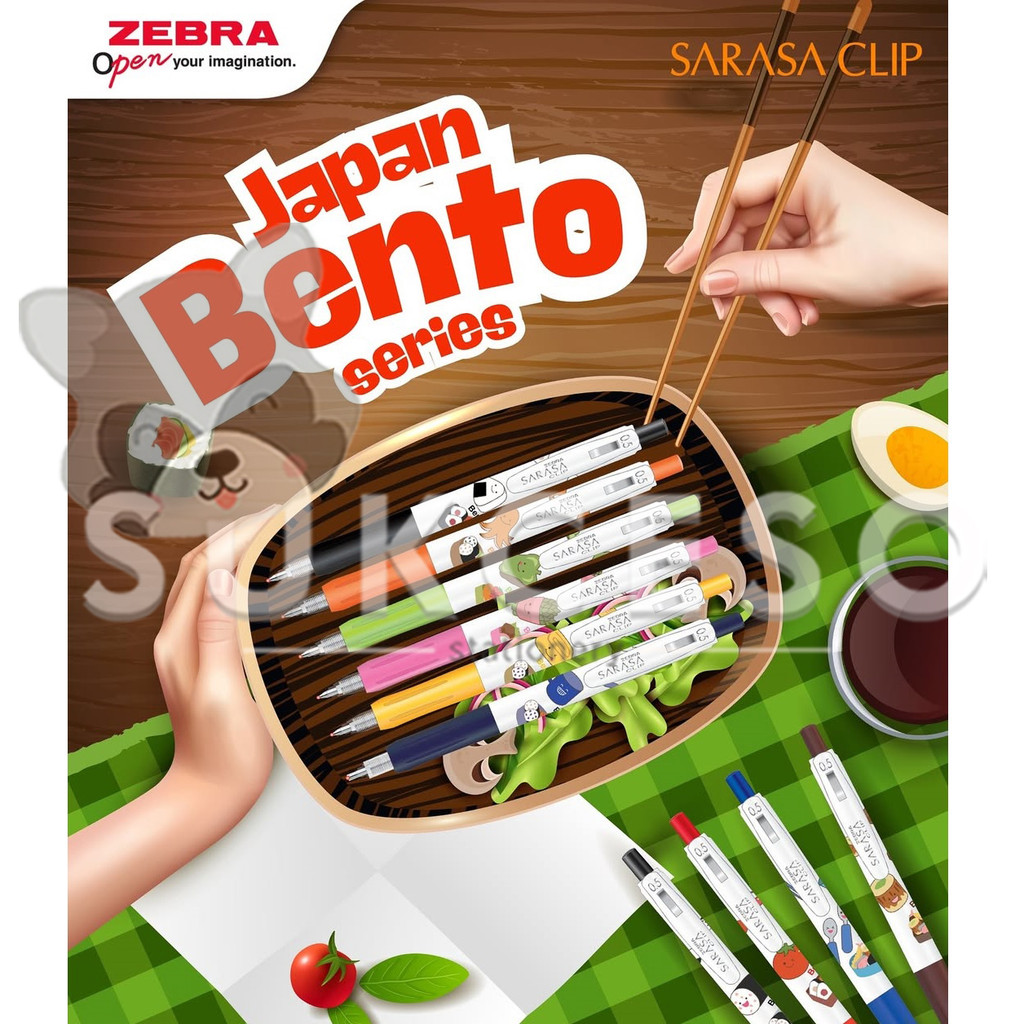 

SARASA Clip 0.5mm Japanese Bento Gel Pen Cute - Pulpen SATUAN Limited Edition