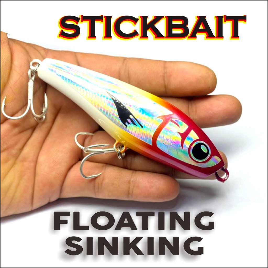 Umpan casting popping stickbait sinking floating 12 cm