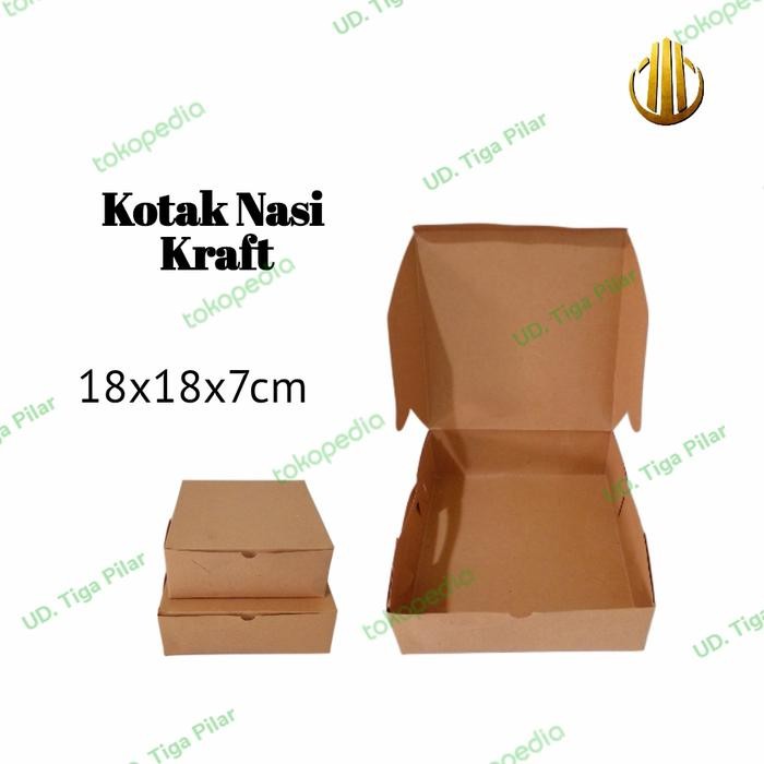 Kotak Nasi Kraft 18x18 dan 20x20 - 18x18