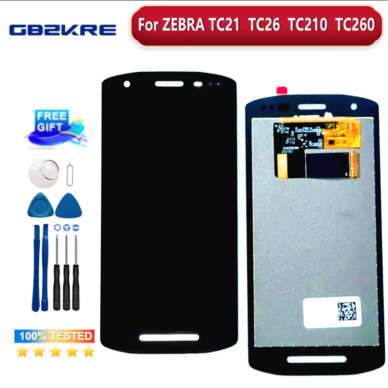 New tested For ZEBRA TC21 LCD Display+Touch Screen Assembly Replacement For ZEBRA TC26 LCD ZEBRA TC2