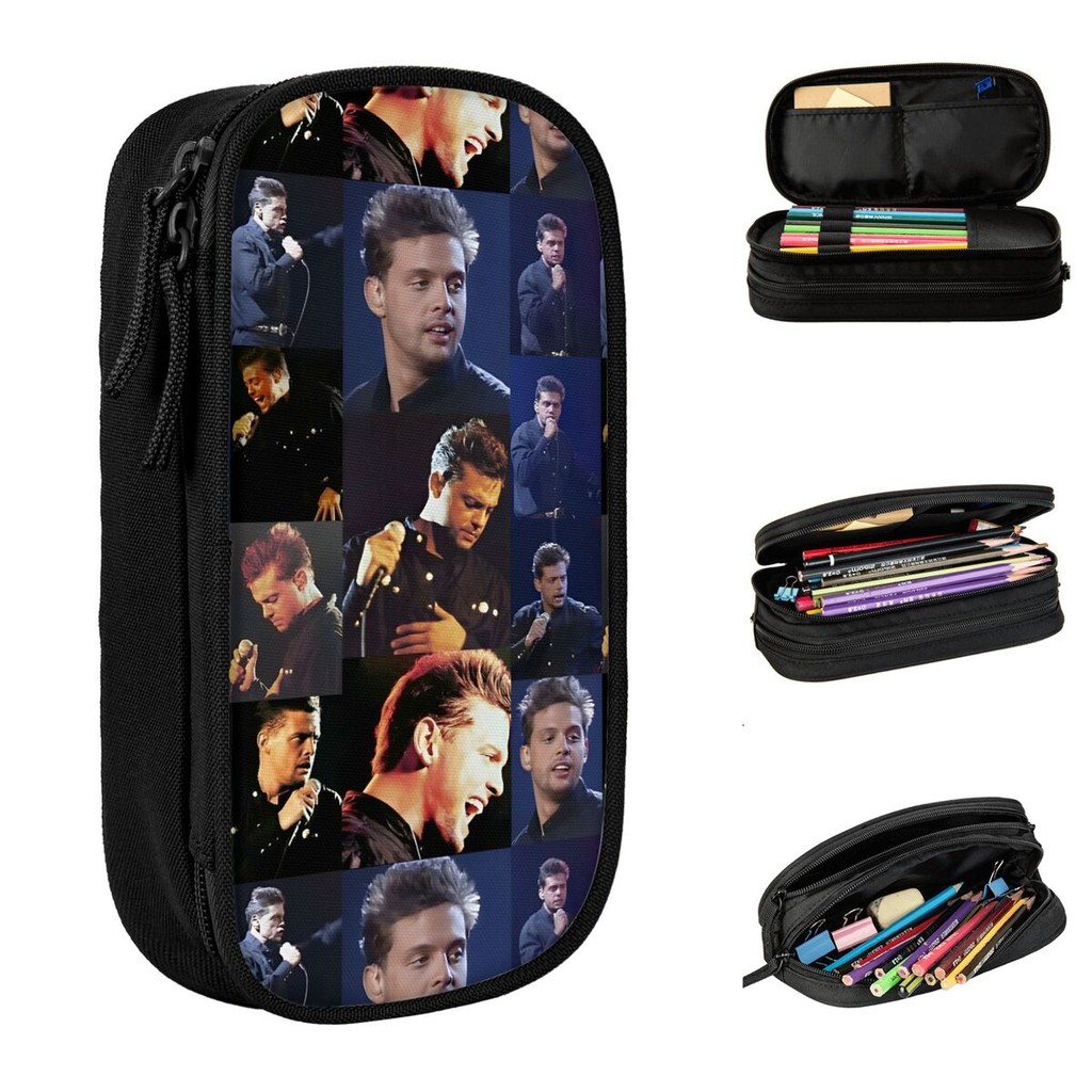 

Luis Miguel Mexico Singer Pencil Case Cute Collage Y2K Live Pen Holder Bag Girls Boys Big Capacity School Supplies Pencil Pouch