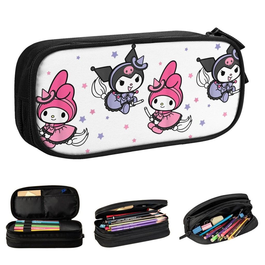 

Cute My Melody Kuromi Halloween Pencil Cases Pencilcases Pen Holder Girl Boy Large Storage Bags Students School Gift Stationery