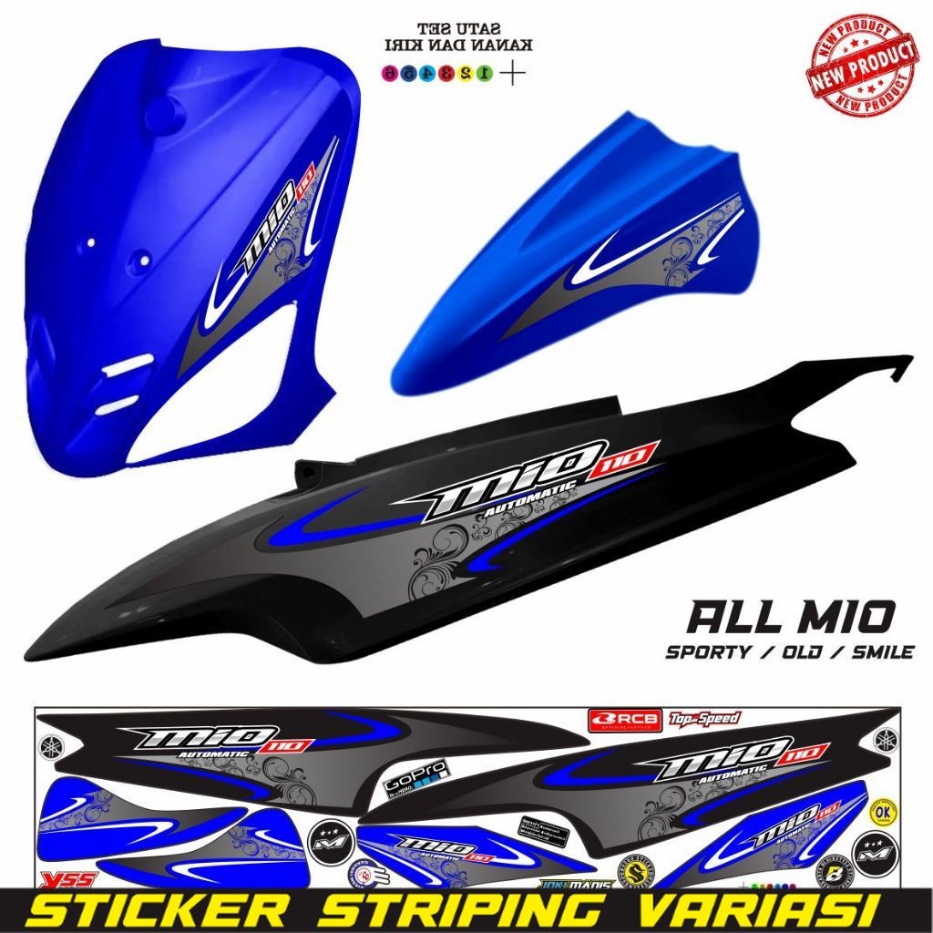 VARIASI STRIPING MOTOR MIO OLD SPORTY / STIKER MIO OLD /MIO SMILE SPORTY STRIPING VARIASI MOTOR