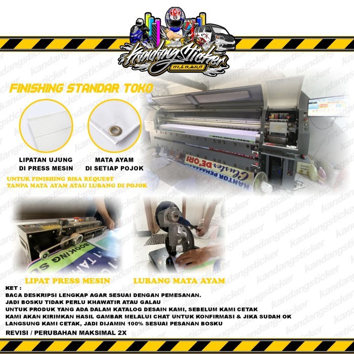 SPANDUK BENGKEL MOTOR BANNER RACING BALIHO OTOMOTIF KandangSticker - 1