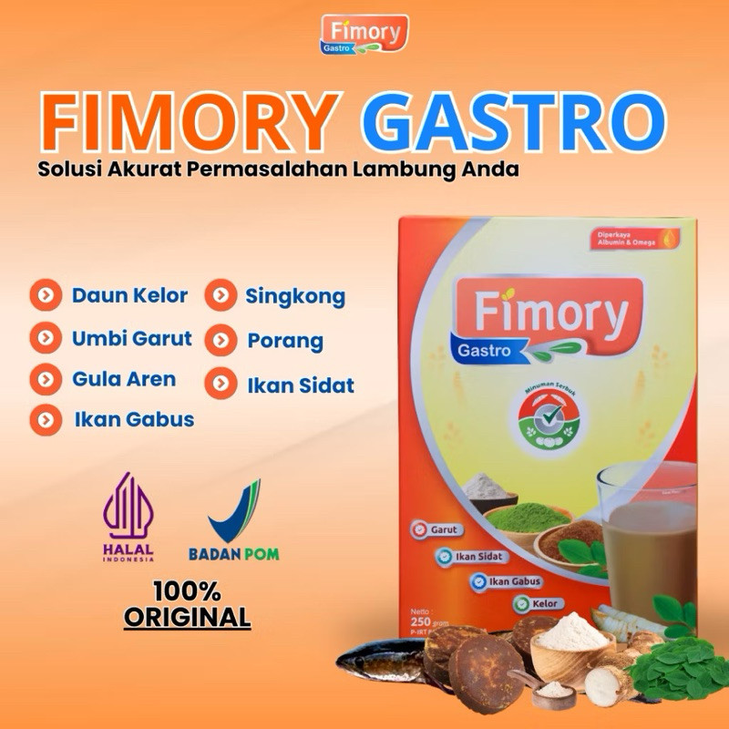

Original Fimory Gastro 250 gr - Minuman Sehat Pereda Asam Lambung, Gerd Dan Mag Akut Sudah BPOM