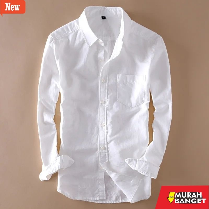 Kemeja formal pria Kemeja Panjang Kerah Zara Man Kemeja Polos Slimfit Casual Kemeja Pria Lengan Panj