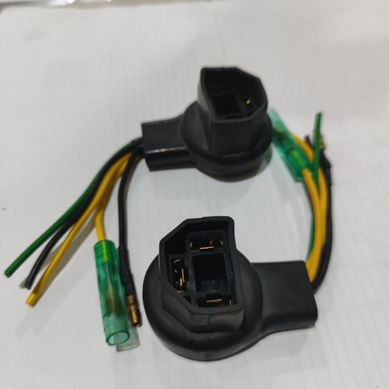 SOKET KABEL H4 KAKI 3 LAMPU DEPAN HONDA CRF 150 FITING LAMPU DEPAN HONDA emakbaut