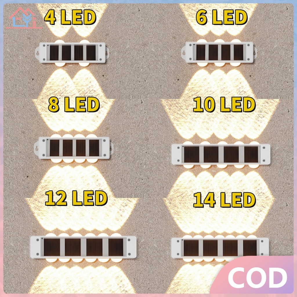 [COD]6/8/10/12/14 Led Lampu Taman Tenaga Surya/Lampu Solar Anti Air/LED Lampu Taman Tenaga Surya/Lam