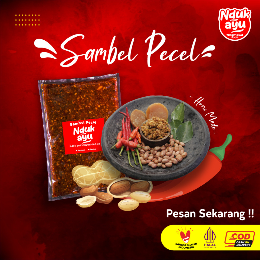 

__(( Sambel Pecel Madiun Bumbu Pecel Sambal Kacang Asli Tanpa Bahan Pengawet Di Olah Secara Tradisional Nduk Ayu ___(((