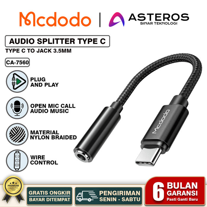 [Promo]New Converter Splitter Xiaomi Poco X3 GT Type C To Jack 3.5MM Audio ,Call - CA-7560 PRO