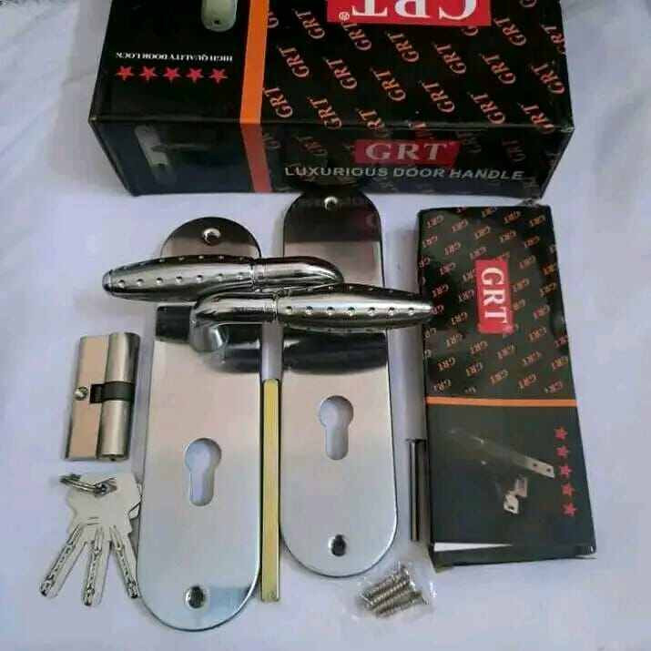 Promo HANDLE PINTU GRT/ SLOT PINTU SATU SET/ HANDLE PINTU RUMAH SET GRT Termurah