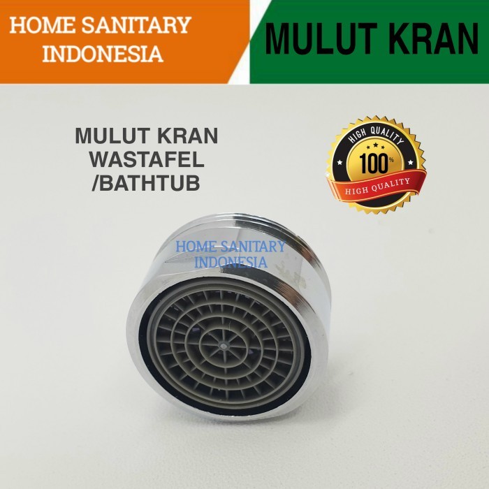 cucut keran air mulut kran wastafel Drat Halus bahan Kuningan tebal - CUCUT+ Karet