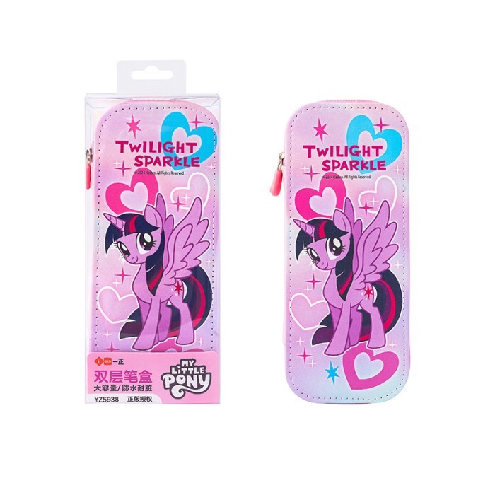 

[Collection New] Kotak Pensil Anak Squisy Motif Kuromi Kitty Melody Cinnamoroll Sanrio - Doubl Pony Pink