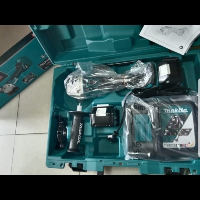 Makita DGA404 Mesin Gerinda Baterai Cordless Makita DGA 404 RTE 4 Inchi Tools Sepeda Motor