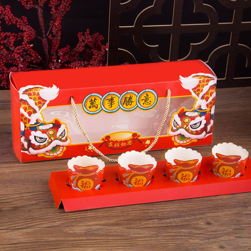 

2025 BOX isi 3 CUPCAKE HAMPERS KUE CUP CAKE COOKIES SINCIA IMLEK BARONGSAI HAPPY LUNAR NEW YEAR
