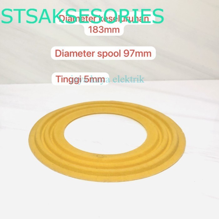 Dumper Demper Membran JBL Speaker 18inch Lubang Spool 97mm Diameter 183mm