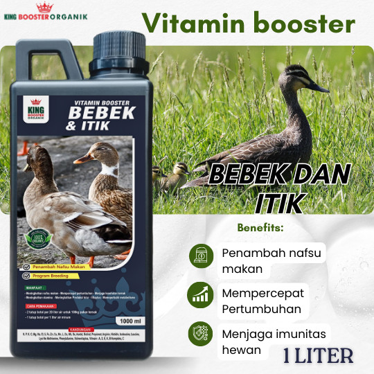 OBAT ANTI STRESS BEBEK ITIK UNGGAS - MENCEGAH & MENGOBATI STRES BEBEK - TAMBAH NAFSU MAKAN 1 liter 
