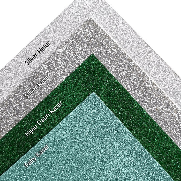 

Kertas Glitter Kasar Paper 300 gsm A4 - Hijau - Grayboard