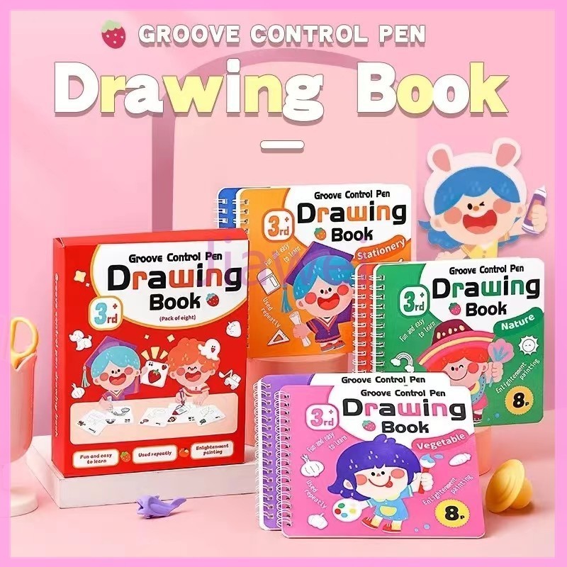 

Jiawei Buku Lukis Alur Anak/Buku Mewarnai Anak 8 Buku Mewarnai Gambar Berbagai Tema