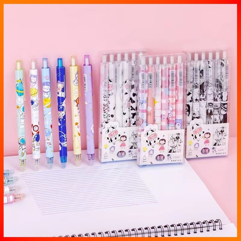 

Pulpen Set Karakter Lucu Pulpen Mekanik Isi 6pcs Bolpoin Pena Gel Mekanik Kartun