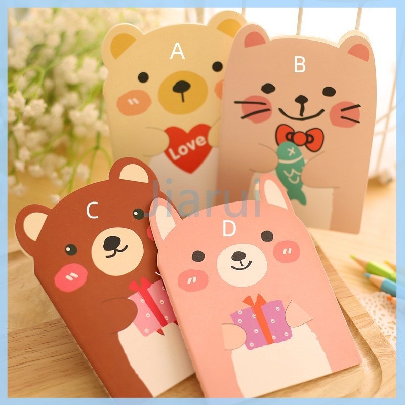 

Jiarui buku catatan mini kartun/ Note Book Mini / Buku Tulis Kecil Cute Animal Berkuping