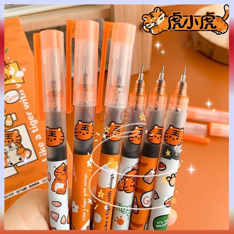 

Novelty Pena motif kartun 1 box isi 6btg pen tinta cair/pulpen gel0.5mm