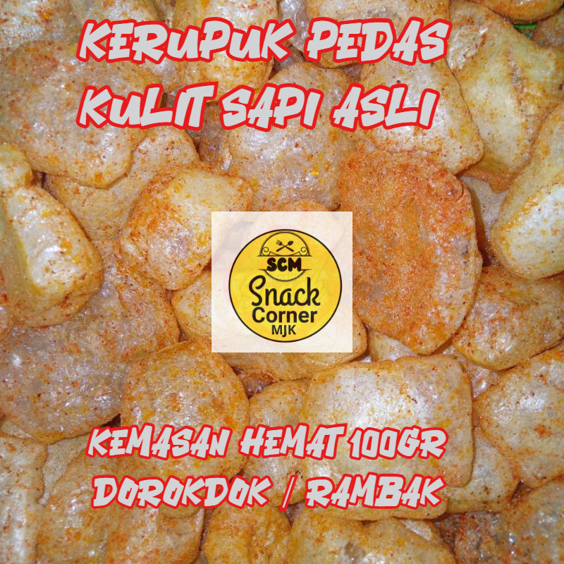 

(100 GRAM) KERUPUK KULIT PEDAS / DOROKDOK / KERUPUK KULIT ASLI / RAMBAK KULIT SAPI / OLEH - OLEH KHAS / CEMILAN MURAH ENAK RENYAH