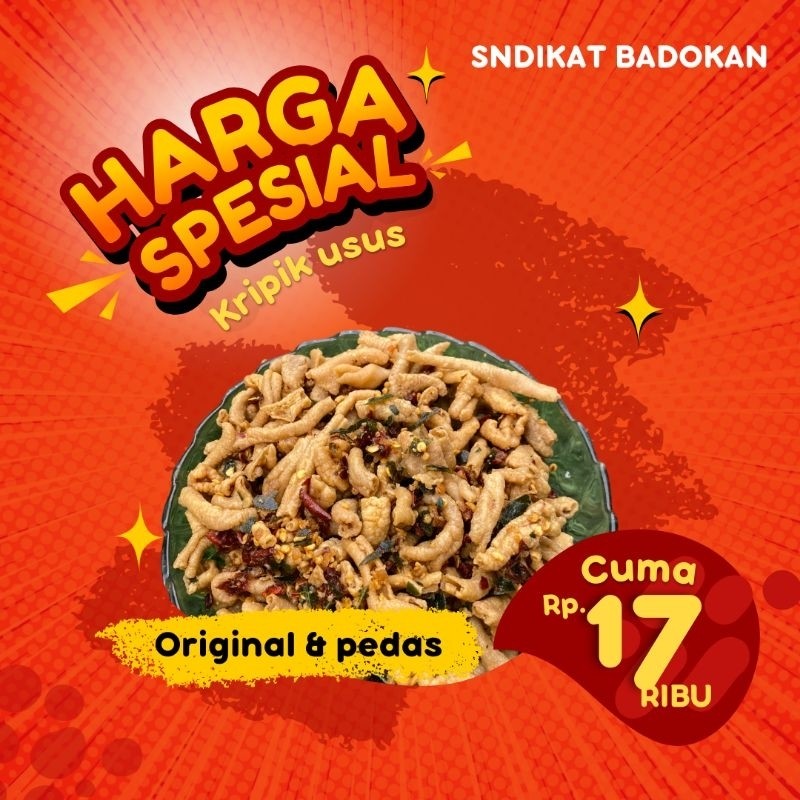 

kripik bayar di tempat 1000gram / 1 kilor kripik usus pedas daun jeruk nagih gurih