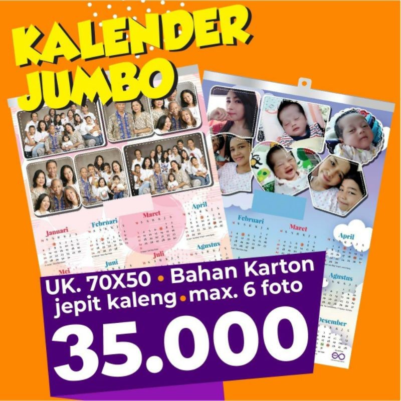 

Kalender Jumbo Custom Foto Custom Tulisan