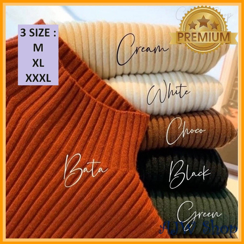INNER RAJUT TURTLENECK PREMIUM LENGAN PANJANG IMPORT BAHAN ADEM | INNER HIJAB PREMIUM IMPOR | MANSET
