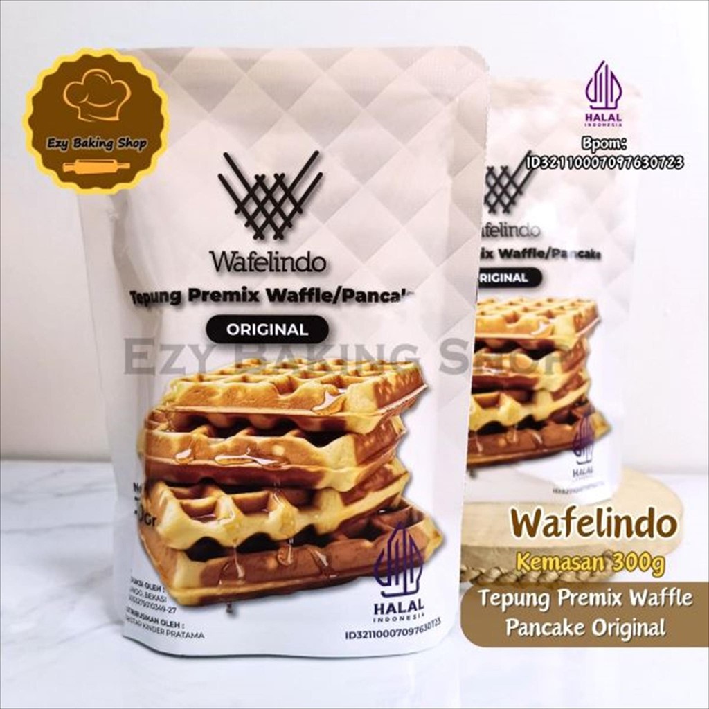 

Premix Waffle 300gr - Tepung Instant Waffle Pancake Mix