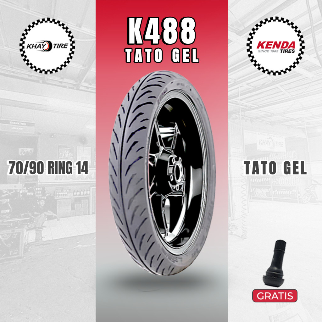 Ban Anti Bocor Motor Matic KENDA K488 70/90 Ring 14 Tubeless