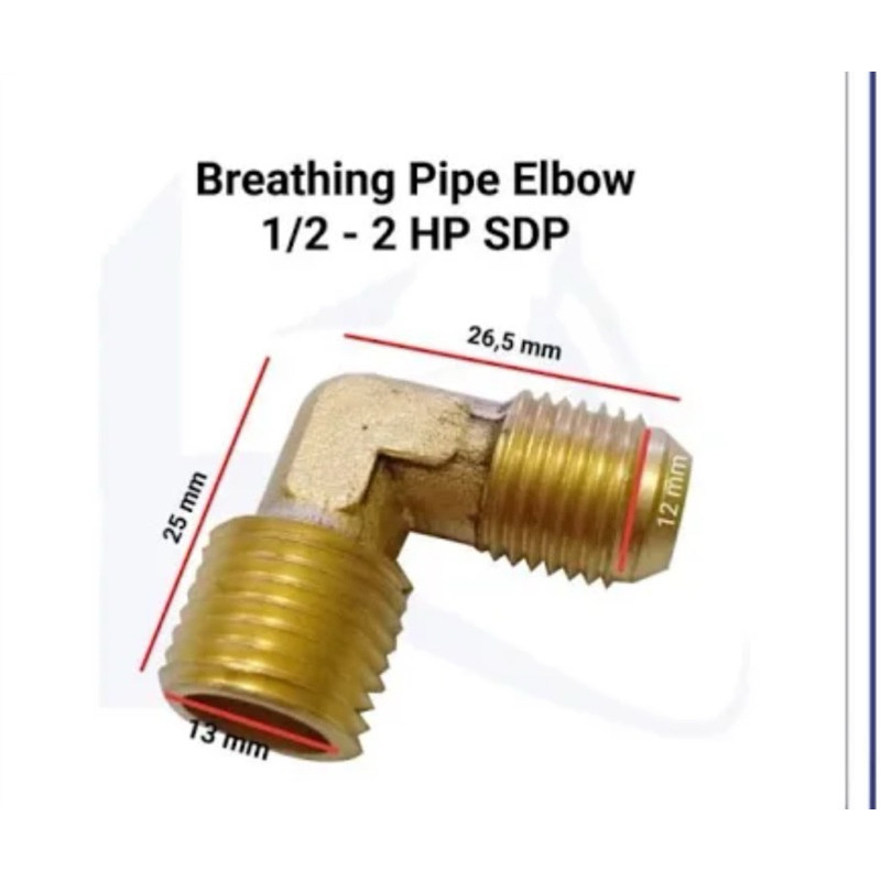 ELBOW BREATHING PIPE ELBOW KOMPRESOR ANGIN SDP