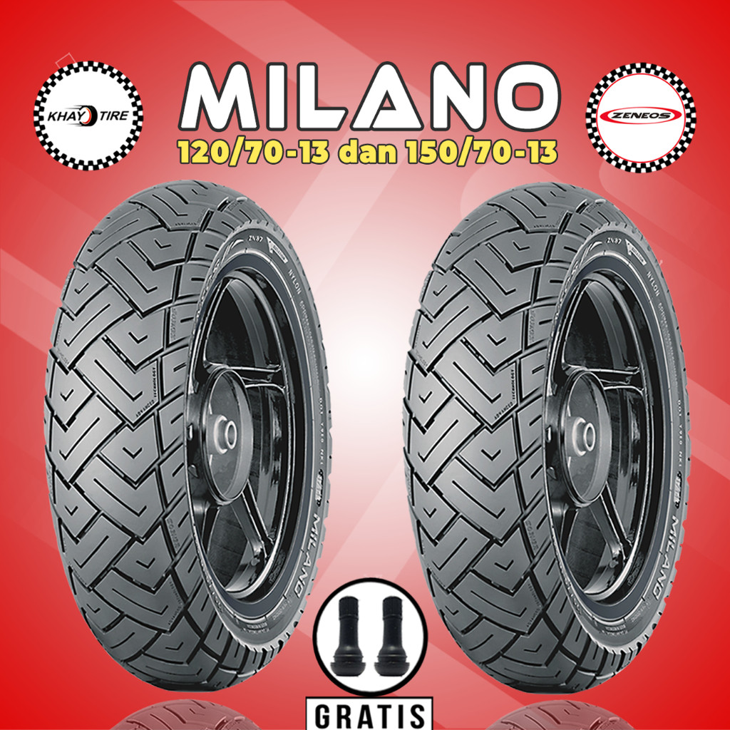 Paket Ban Motor YAMAHA NMAX ZENEOS MILANO 120/70-13 + 150/70-13 Tubeless