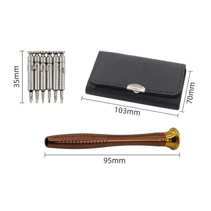 Obeng Dompet Set 25 in 1 / Torx Reparasi Repair Handphone Kacamata