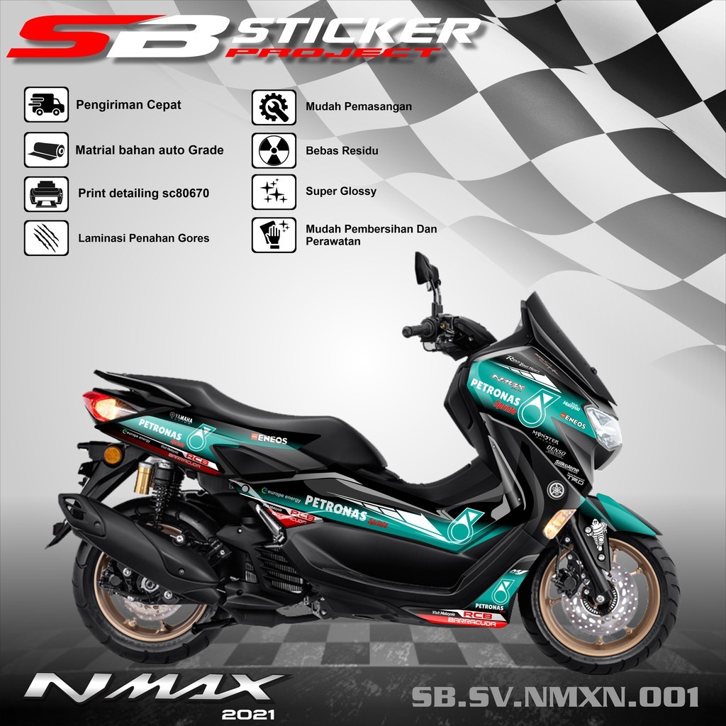 Striping NMAX NEW 2021 -  Sticker Striping Variasi list Yamaha NMAX NEW 2021 RACING