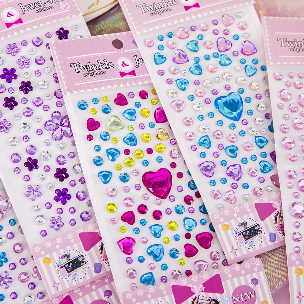 

Bellini - Stiker tempel love berlian anak-anak / stiker casing hp /stiker DIY stiker dekoratif kristal