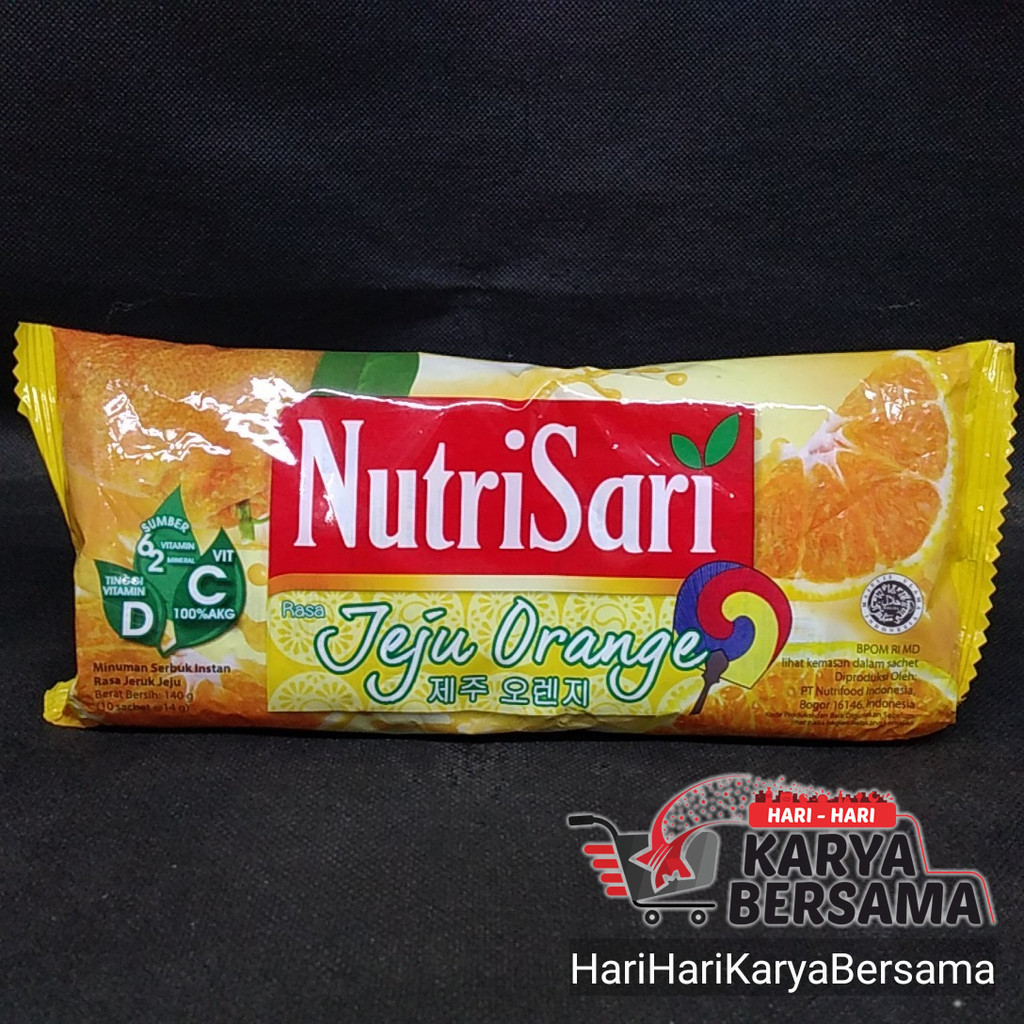 

MINUMAN BUBUK INSTAN NUTRISARI NUTRI SARI JEJU ORANGE BAG 10 SACHET X 14GR