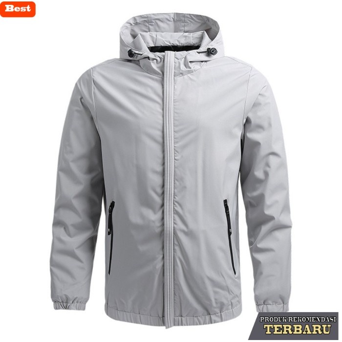 hoodie pria keren jaket parasut hoodie pria terbaru jaket terbaru keren S/XXXL - Putih, S