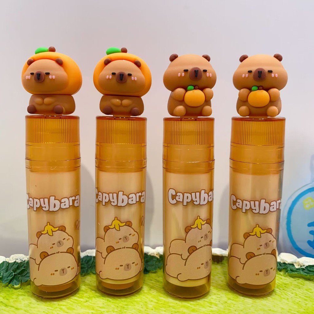 

2Pcs Capybara Lipstick Colorful Eraser Cute Cartoon Rubber Students Stationery School Office Supplies For Pencil birthday gift